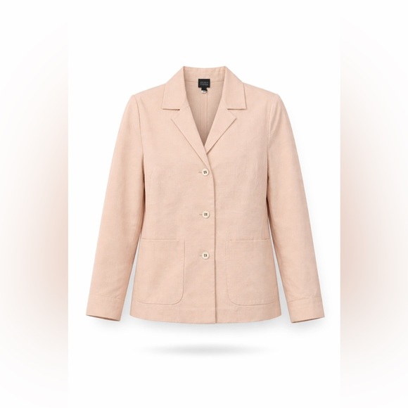 Eileen Fisher Jackets & Blazers - Eileen Fisher Women’s Blush Pink Snap Button Casual Blazer Size Small​​​​